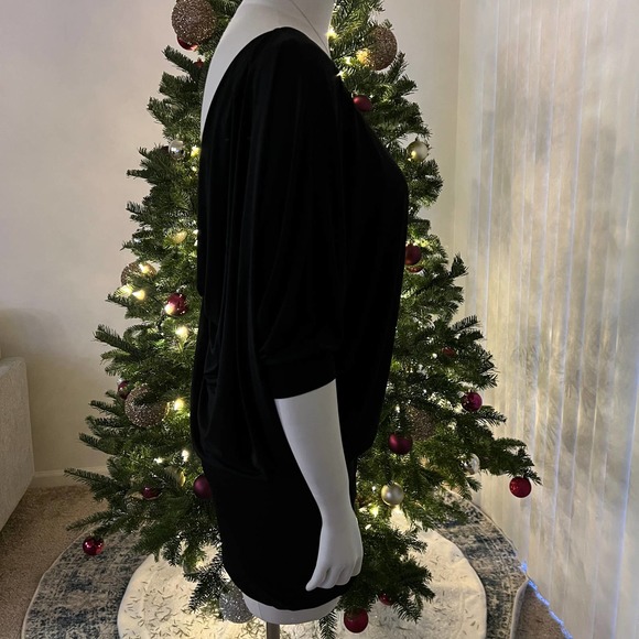 BCBGeneration Black Ruched Dress Size Medium - Picture 4 of 16